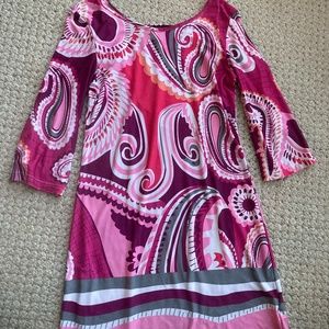 Pink patterned dress